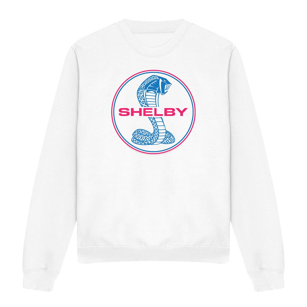 White - Front - Carroll Shelby Unisex Adult Circle Logo Sweatshirt