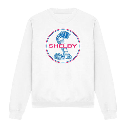 White - Front - Carroll Shelby Unisex Adult Circle Logo Sweatshirt