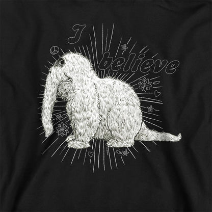 Black - Side - Sesame Street Unisex Adult I Believe Snuffleupagus Sweatshirt