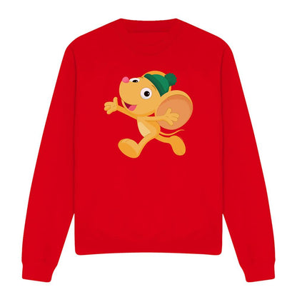 Red - Front - Sesame Street Furry Friends Forever Unisex Adult Sweatshirt