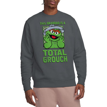 Charcoal - Back - Sesame Street Unisex Adult Total Grouch Grandad Fathers Day Sweatshirt