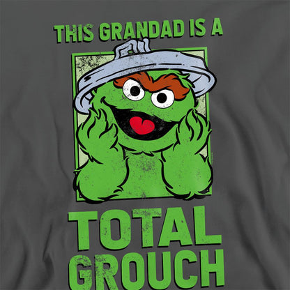Charcoal - Side - Sesame Street Unisex Adult Total Grouch Grandad Fathers Day Sweatshirt