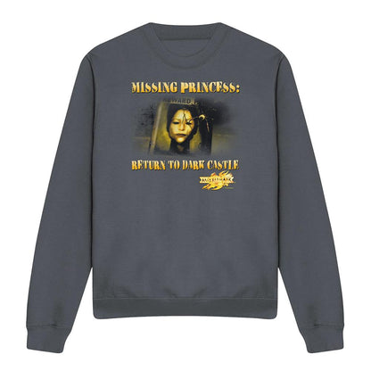 Charcoal - Front - MirrorMask Unisex Adult Missing Princess Sweatshirt