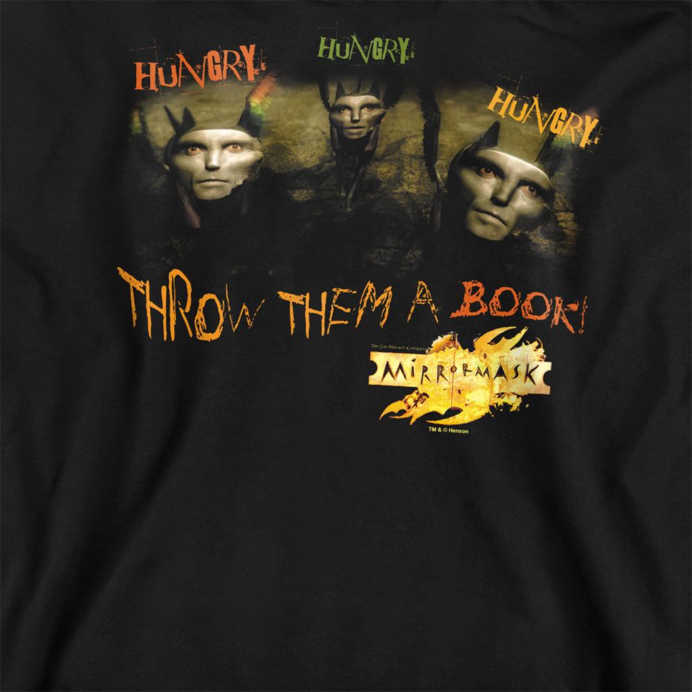 Black - Side - MirrorMask Unisex Adult Hungry Sweatshirt