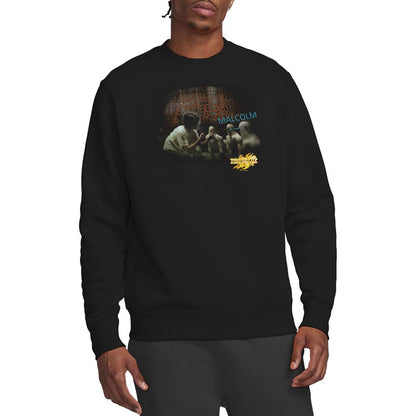 Black - Back - MirrorMask Unisex Adult Bob Malcom Sweatshirt
