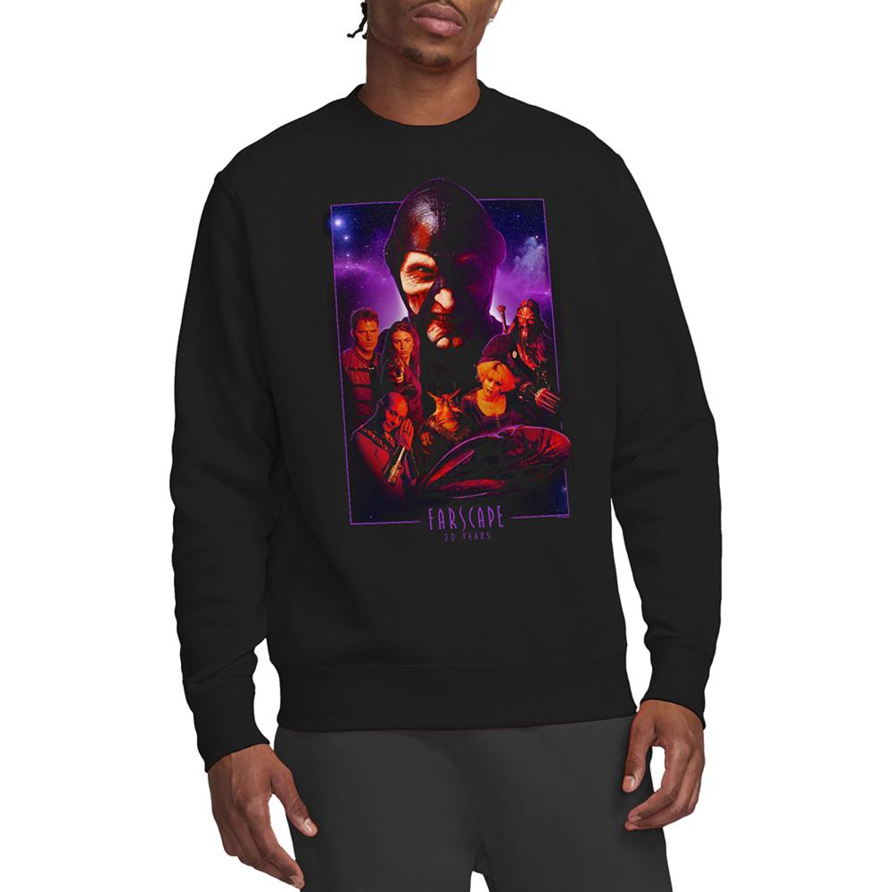 Black - Back - Farscape Unisex Adult 20 Years Collage Sweatshirt