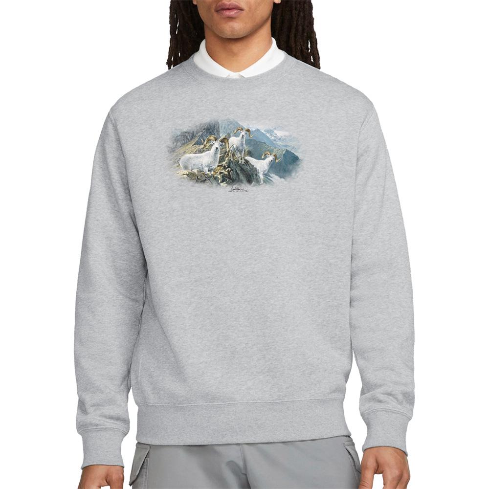 Athletic Heather - Back - Wildlife Unisex Adult High Trails Dall Sheep Heather Sweatshirt