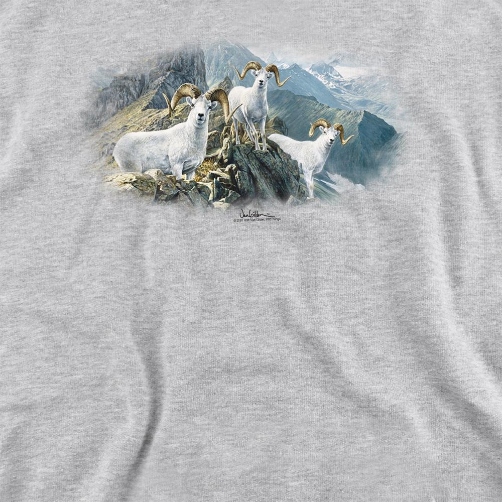 Athletic Heather - Side - Wildlife Unisex Adult High Trails Dall Sheep Heather Sweatshirt