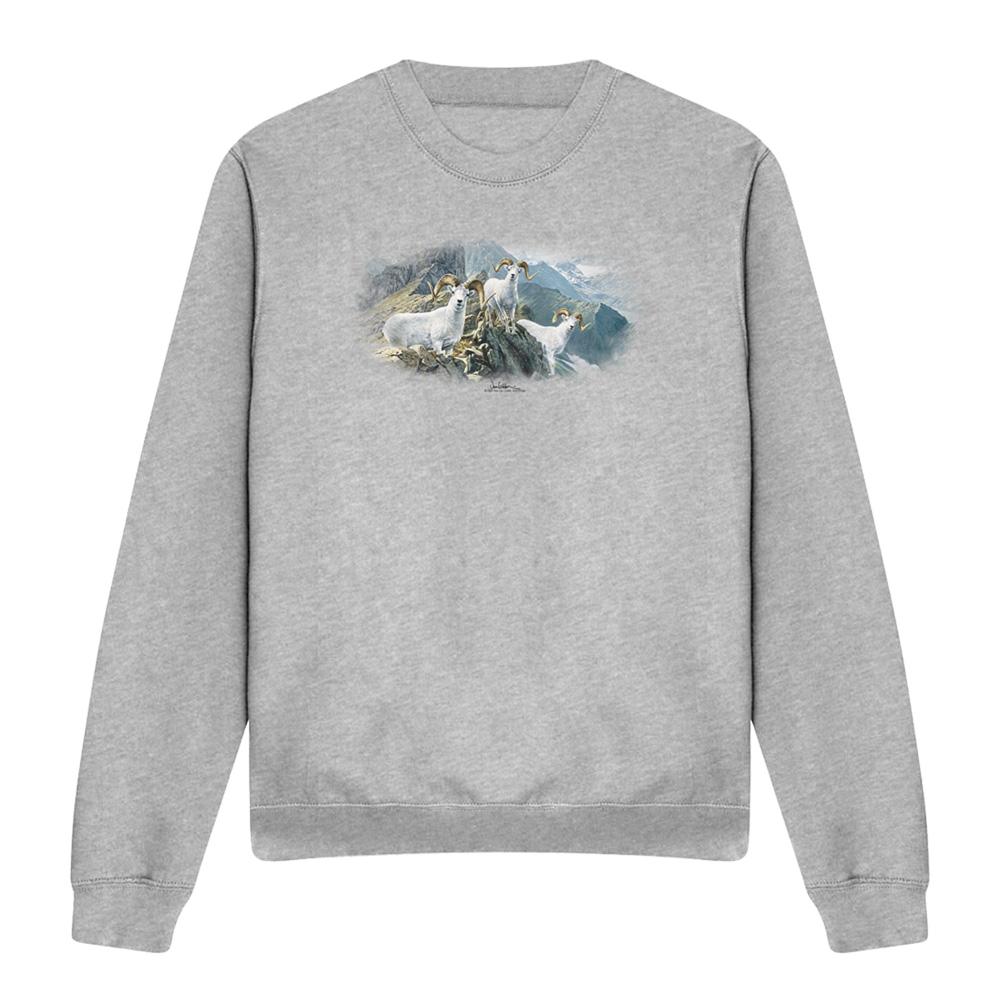 Athletic Heather - Front - Wildlife Unisex Adult High Trails Dall Sheep Heather Sweatshirt