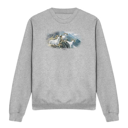 Athletic Heather - Front - Wildlife Unisex Adult High Trails Dall Sheep Heather Sweatshirt