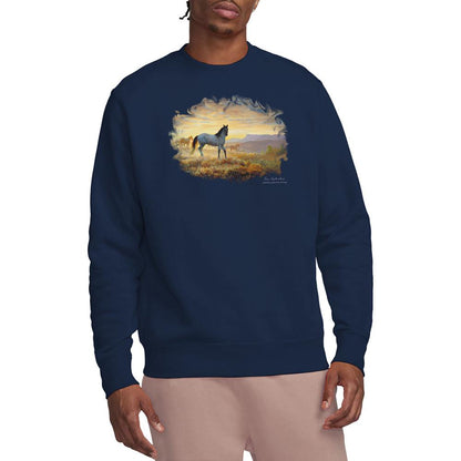 Navy - Back - Wildlife Unisex Adult Dust At Dawn Sweatshirt