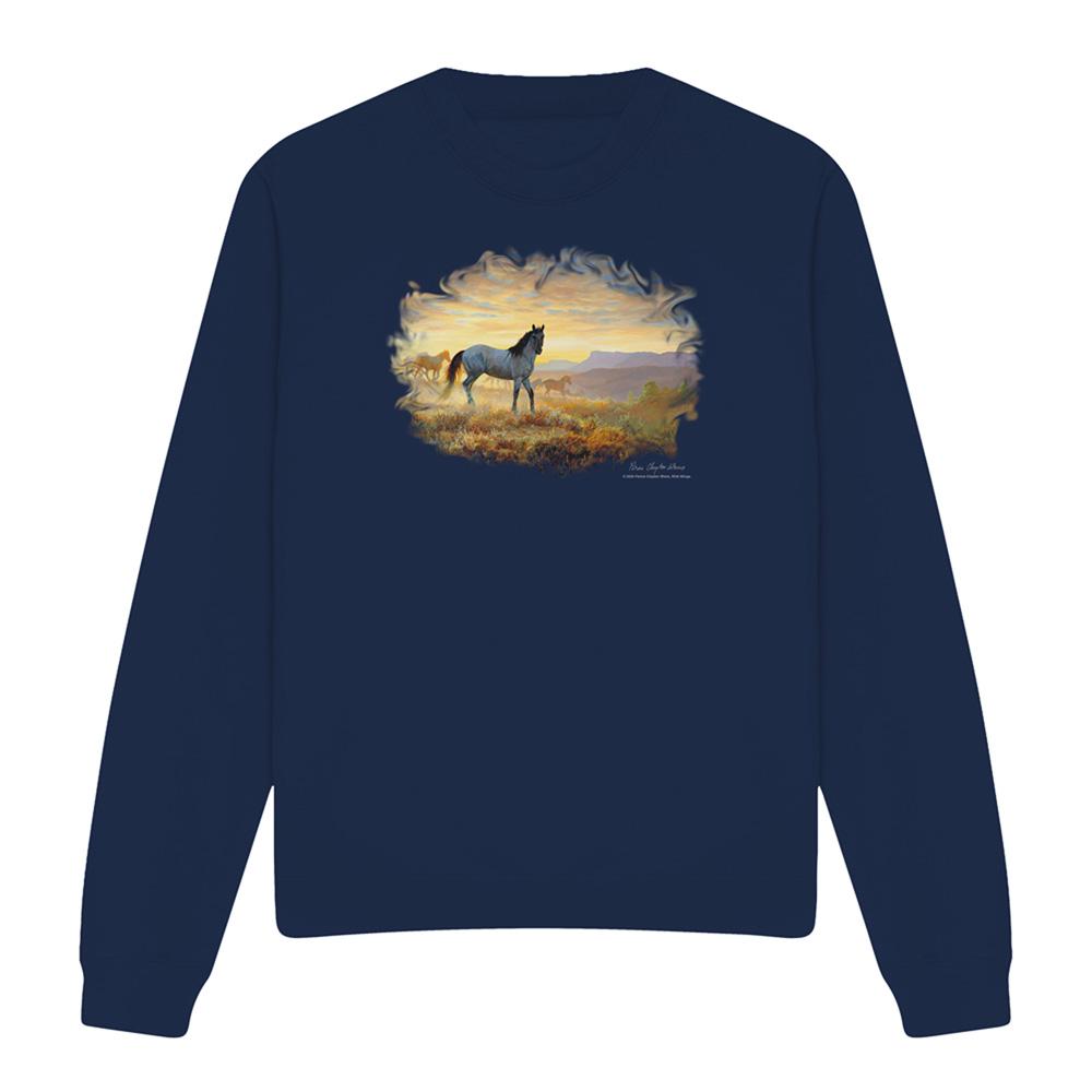 Navy - Front - Wildlife Unisex Adult Dust At Dawn Sweatshirt