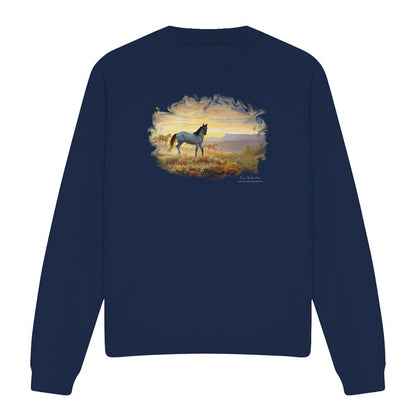 Navy - Front - Wildlife Unisex Adult Dust At Dawn Sweatshirt