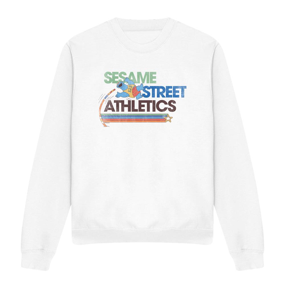 White - Front - Sesame Street Unisex Adult Street Athletics Sweatshirt
