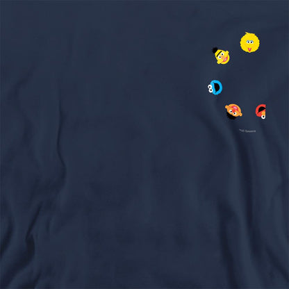 Navy - Side - Sesame Street Unisex Adult Heads Sweatshirt