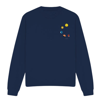 Navy - Front - Sesame Street Unisex Adult Heads Sweatshirt