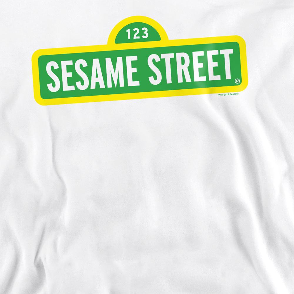 White - Side - Sesame Street Unisex Adult Logo Sweatshirt