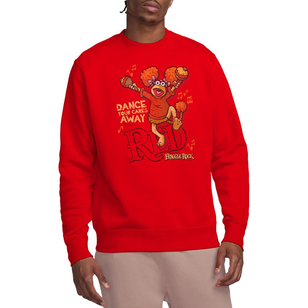 Red - Back - Fraggle Rock Unisex Adult Dance Sweatshirt