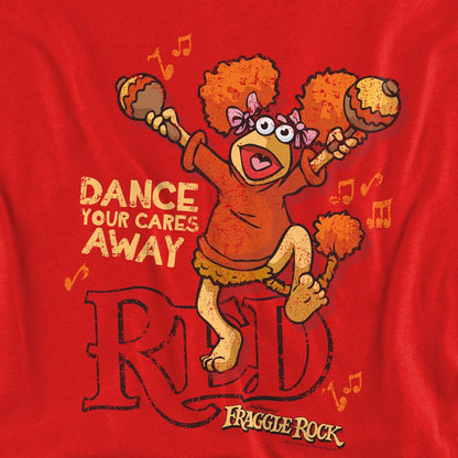 Red - Side - Fraggle Rock Unisex Adult Dance Sweatshirt