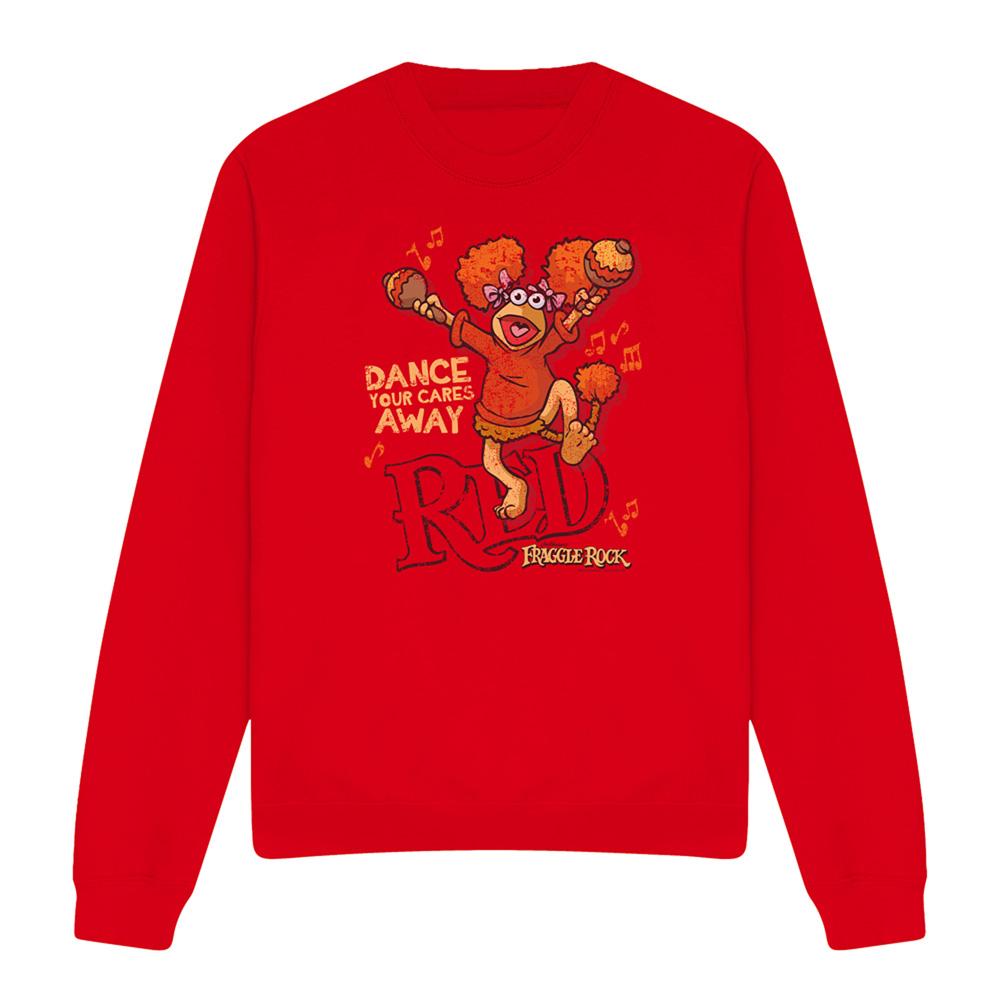 Red - Front - Fraggle Rock Unisex Adult Dance Sweatshirt