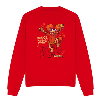 Red - Front - Fraggle Rock Unisex Adult Dance Sweatshirt
