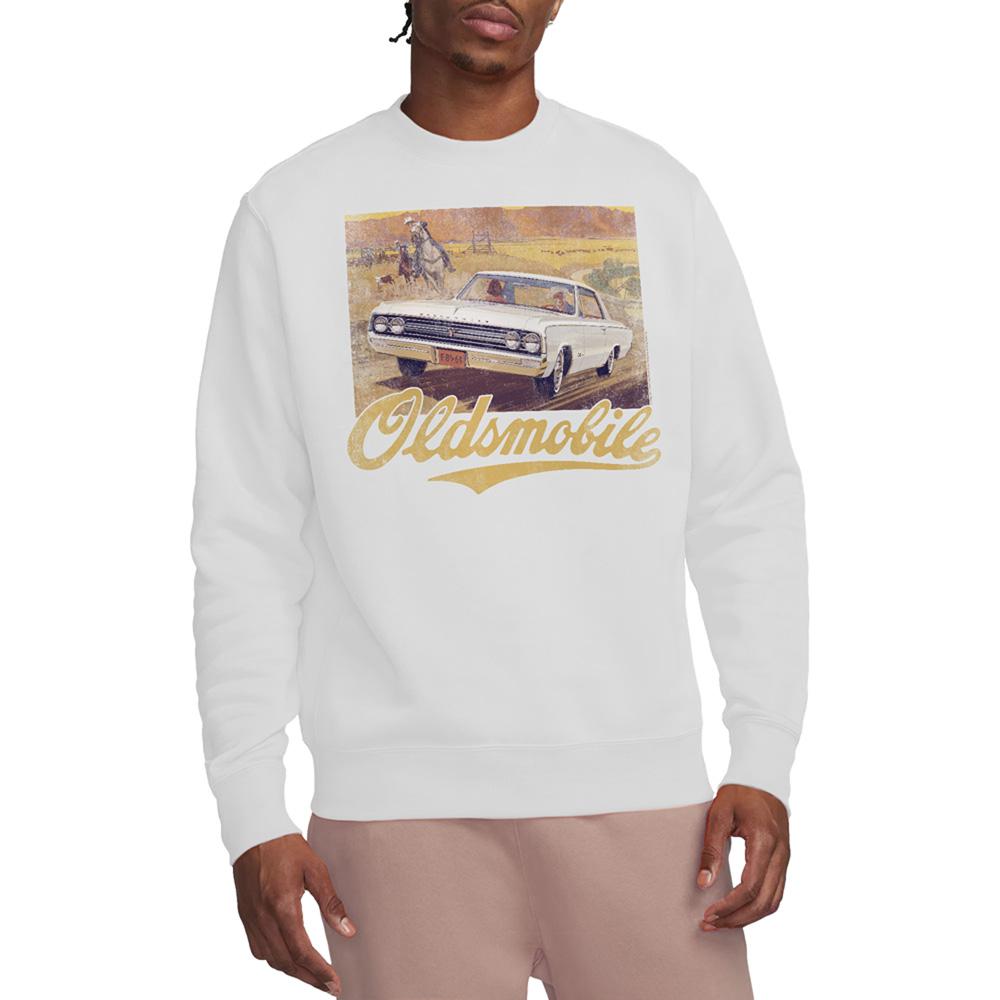 White - Back - Oldsmobile Unisex Adult Western Sweatshirt