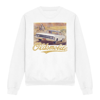 White - Front - Oldsmobile Unisex Adult Western Sweatshirt