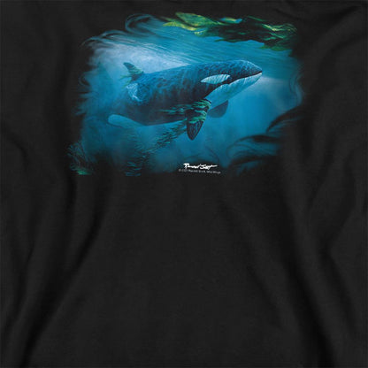 Black - Side - Wildlife Unisex Adult Pursuit Thru The Kelp Orca Sweatshirt