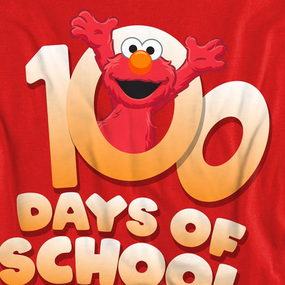 Red - Side - Sesame Street Unisex Adult 100 Days Of School Elmo Sweatshirt