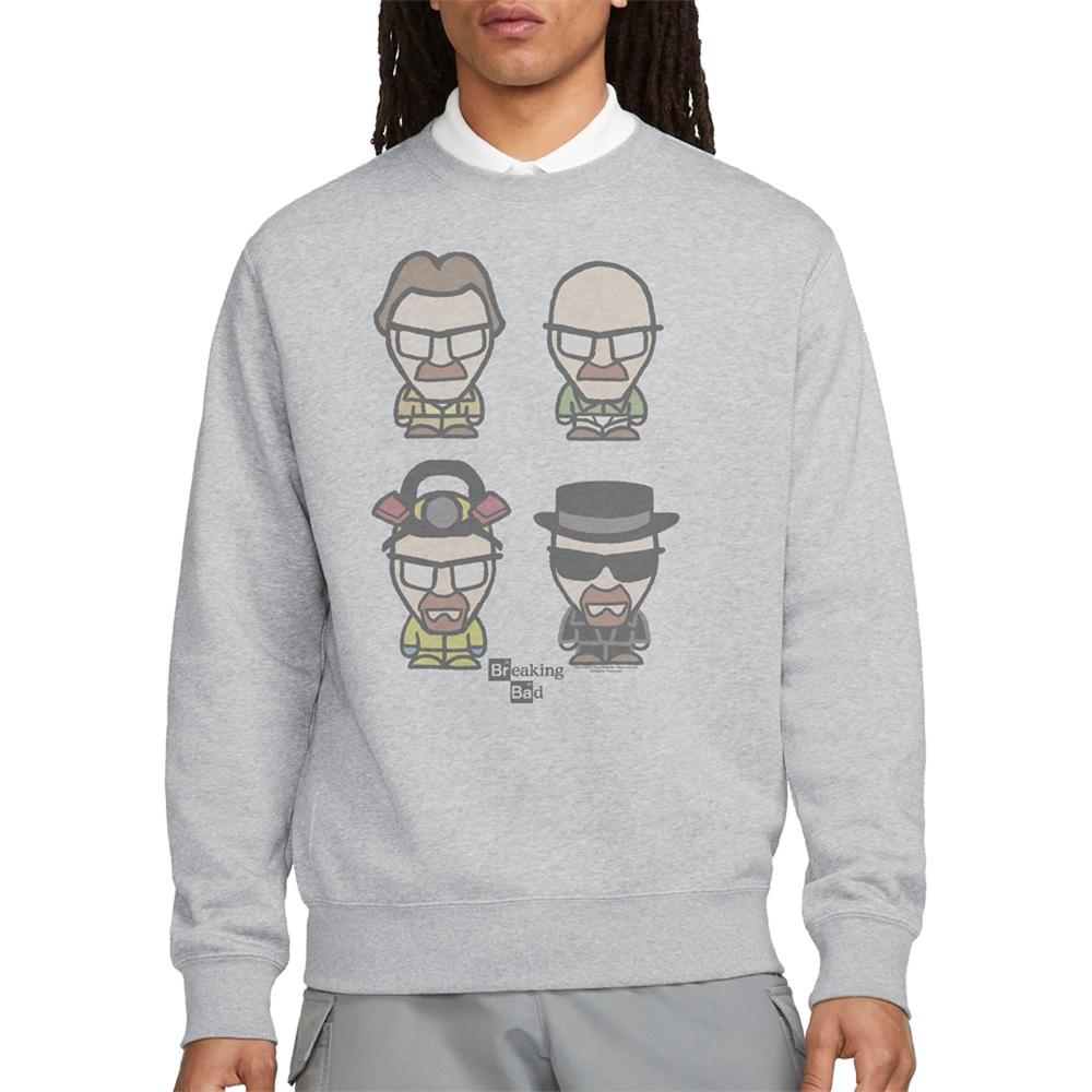 Athletic - Back - Breaking Bad Unisex Adult Faces Of Walt Heather Sweatshirt