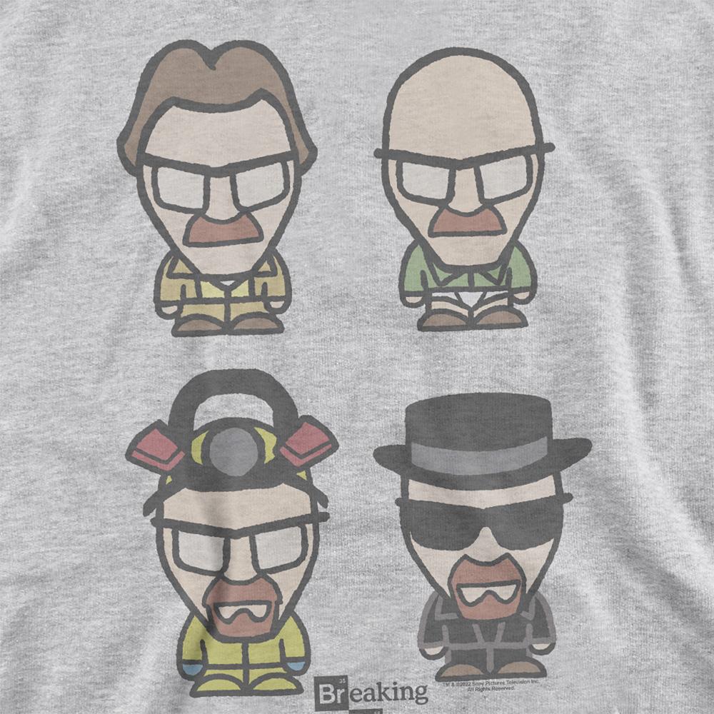 Athletic - Side - Breaking Bad Unisex Adult Faces Of Walt Heather Sweatshirt