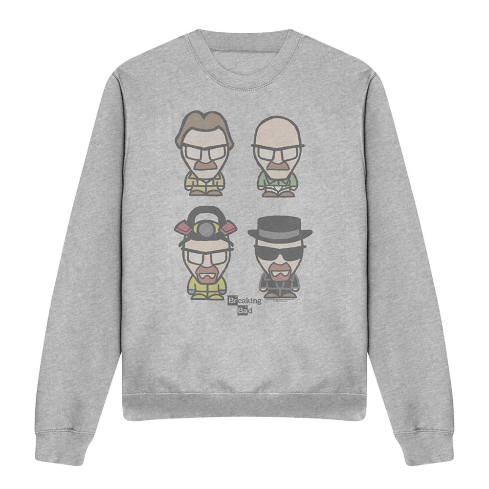 Athletic - Front - Breaking Bad Unisex Adult Faces Of Walt Heather Sweatshirt