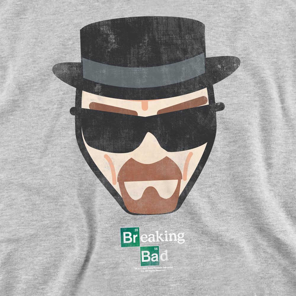 Athletic - Side - Breaking Bad Unisex Adult Heisenberg Face Heather Sweatshirt
