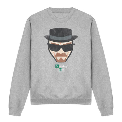 Athletic - Front - Breaking Bad Unisex Adult Heisenberg Face Heather Sweatshirt