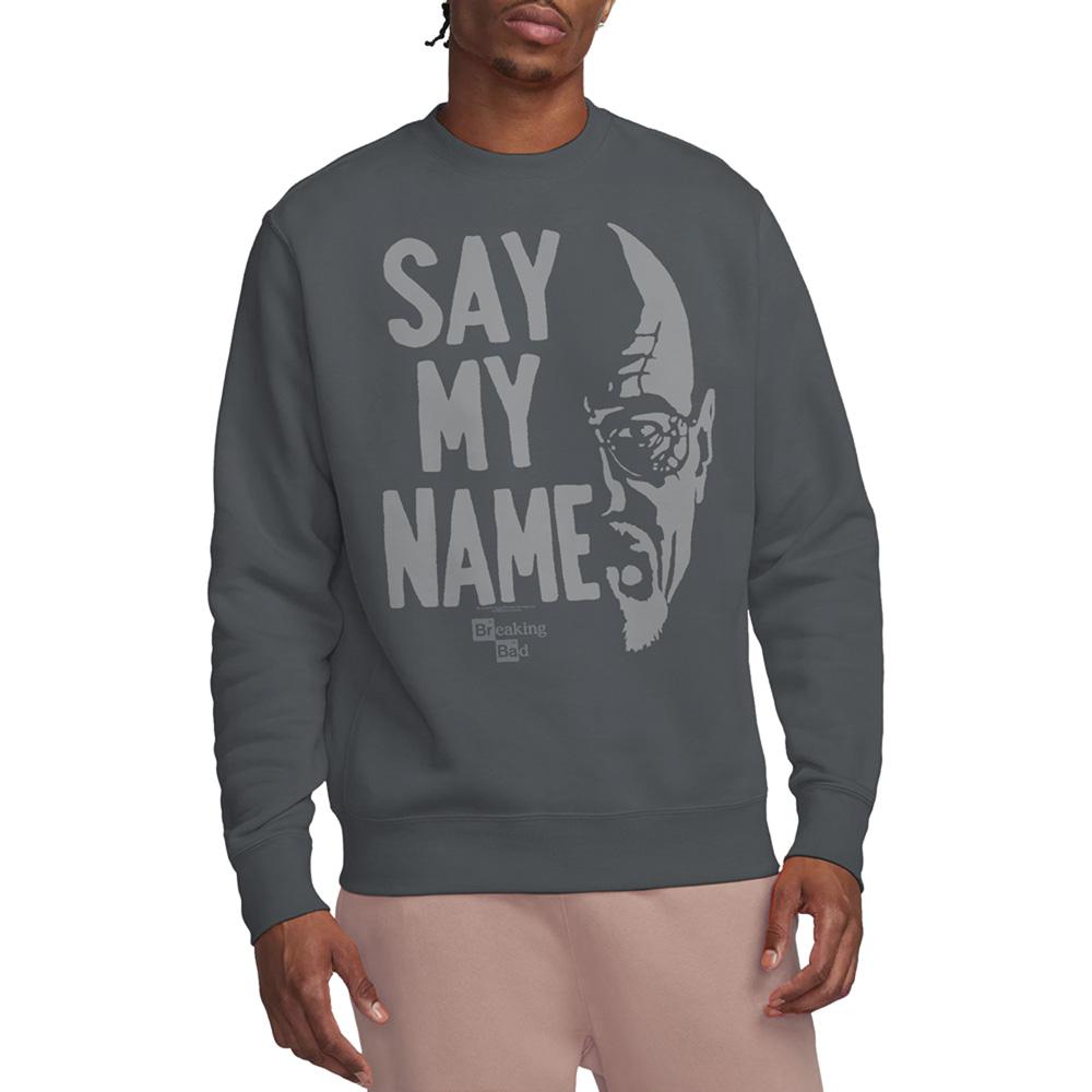 Charcoal - Back - Breaking Bad Unisex Adult Say My Name Sweatshirt