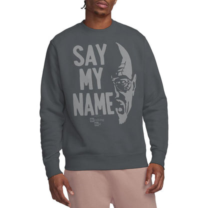 Charcoal - Back - Breaking Bad Unisex Adult Say My Name Sweatshirt