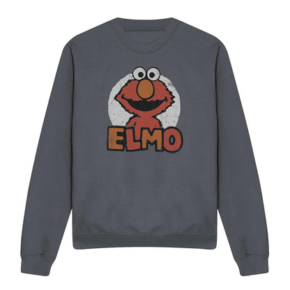 Charcoal - Front - Sesame Street Unisex Adult Elmo Sweatshirt