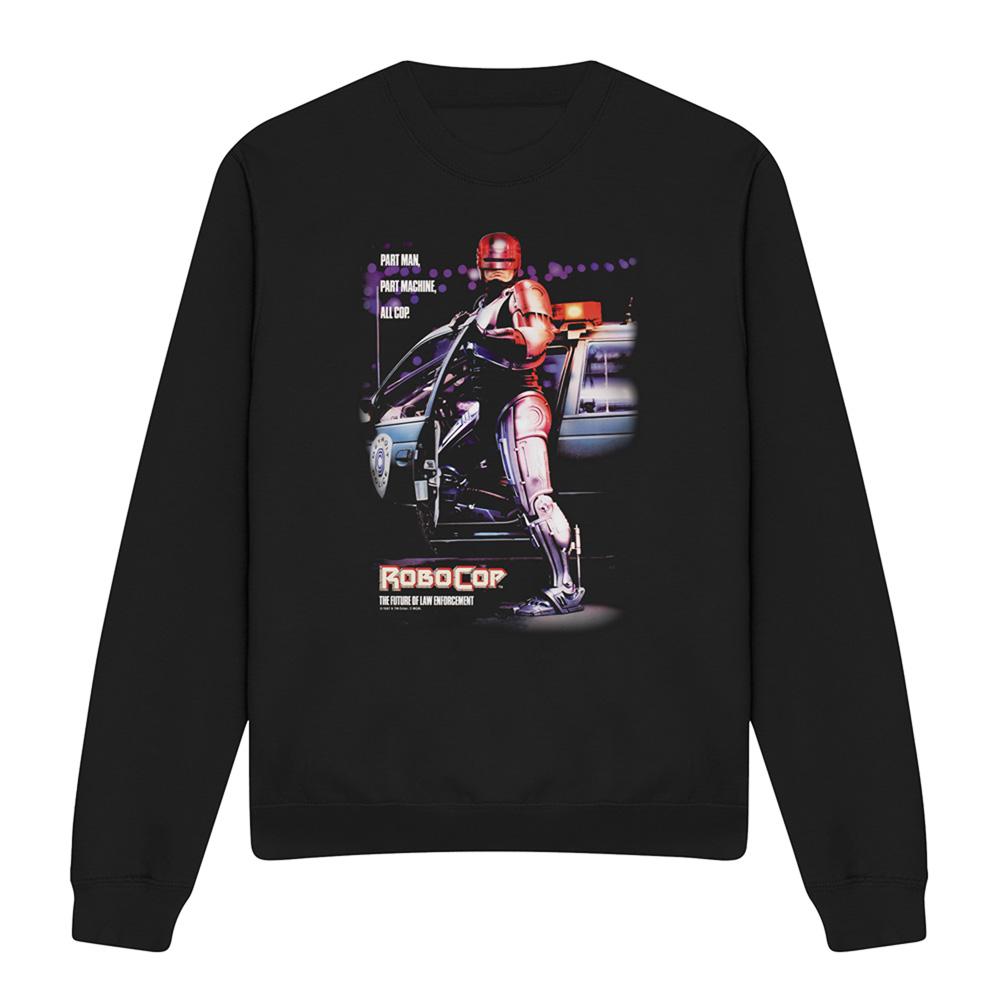 Black - Front - Robocop Unisex Adult Poster Sweatshirt
