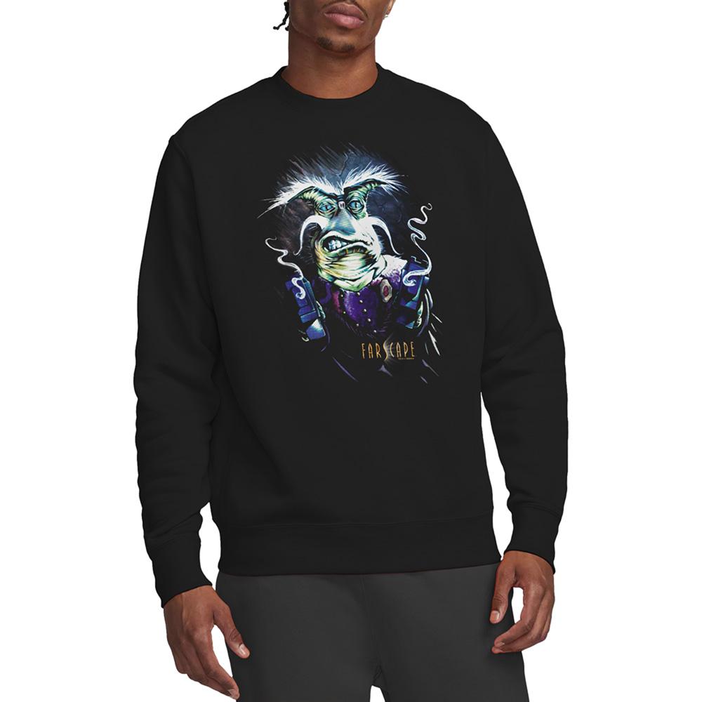 Black - Back - Farscape Unisex Adult Smoking Guns Rygel Sweatshirt