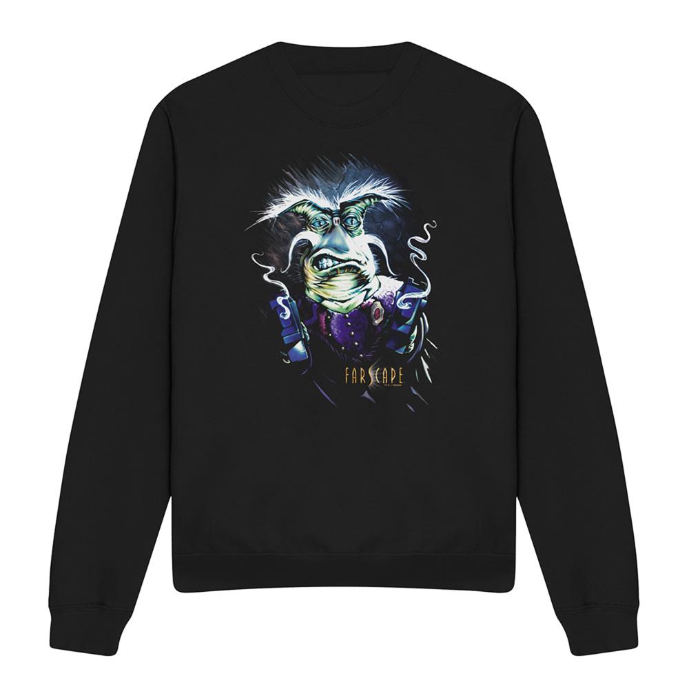 Black - Front - Farscape Unisex Adult Smoking Guns Rygel Sweatshirt