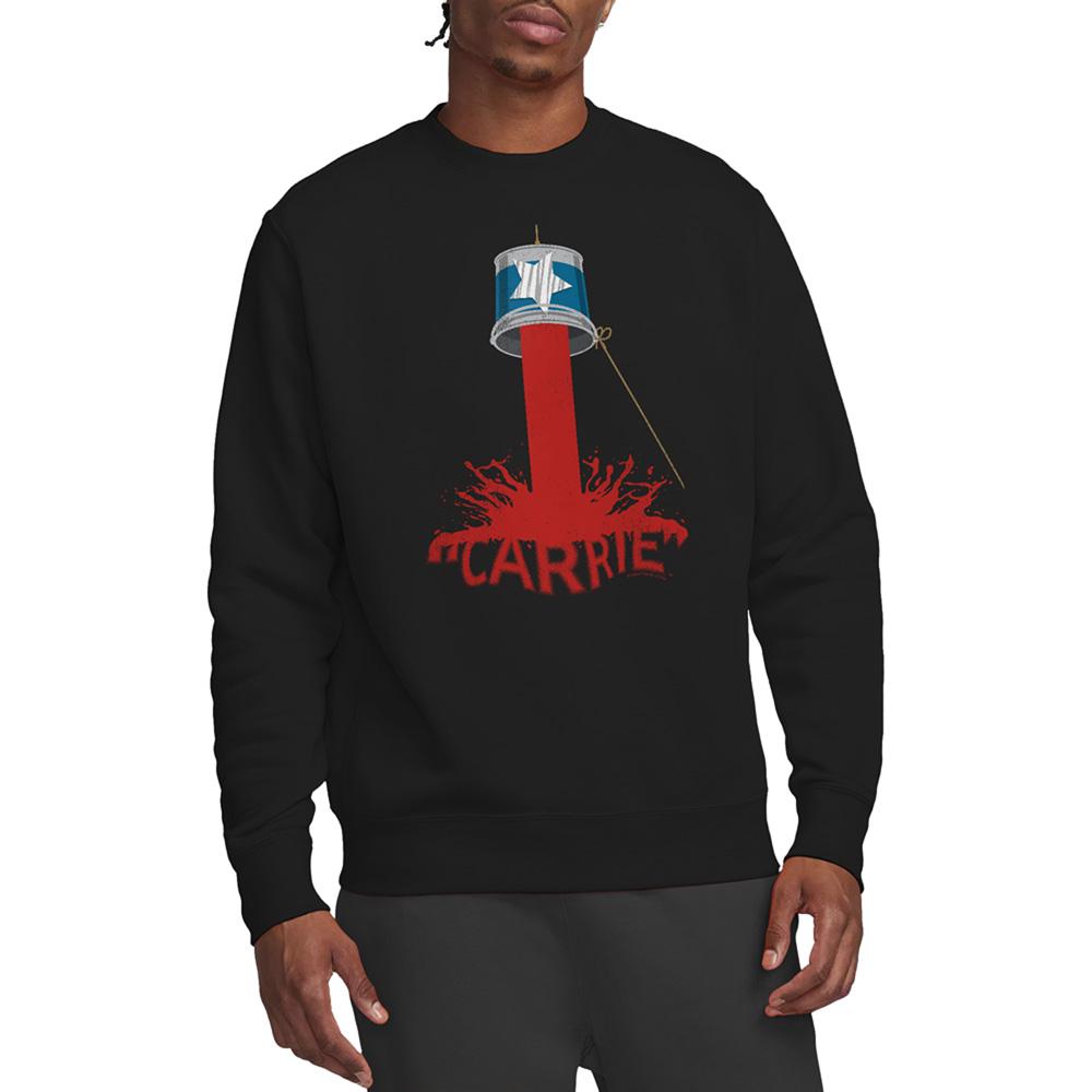 Black - Back - Carrie Unisex Adult Bucket Of Blood Sweatshirt