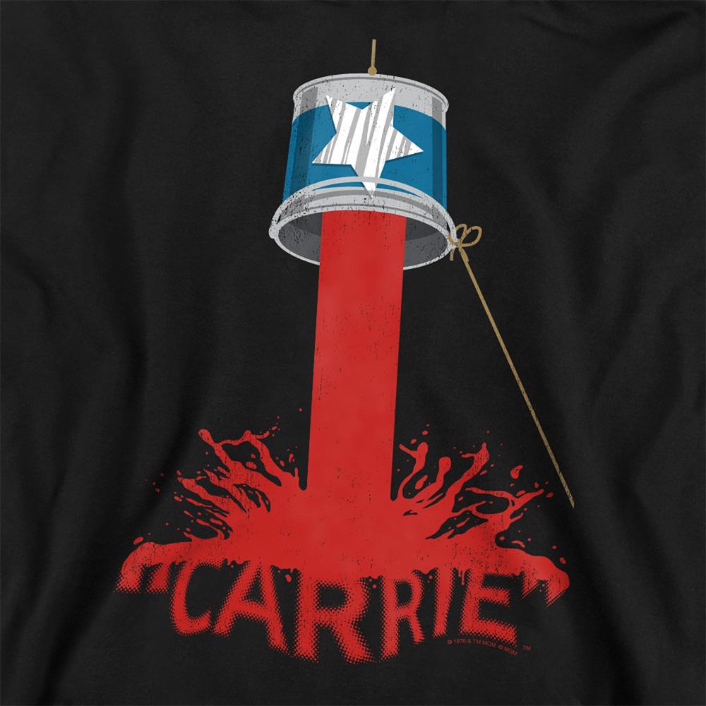 Black - Side - Carrie Unisex Adult Bucket Of Blood Sweatshirt