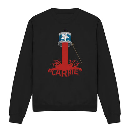 Black - Front - Carrie Unisex Adult Bucket Of Blood Sweatshirt