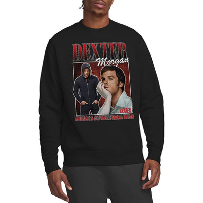 Black - Back - Dexter Unisex Adult Sweatshirt