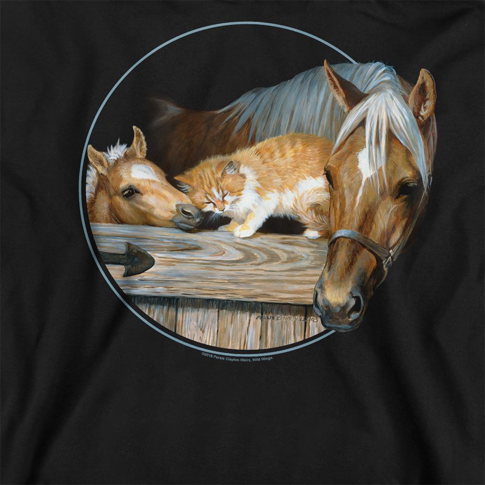 Black - Side - Wild Wings Unisex Adult Everyone Loves Kitty Sweatshirt