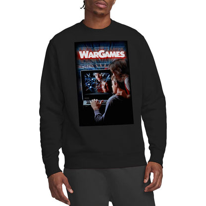 Black - Back - WarGames Unisex Adult Poster Sweatshirt
