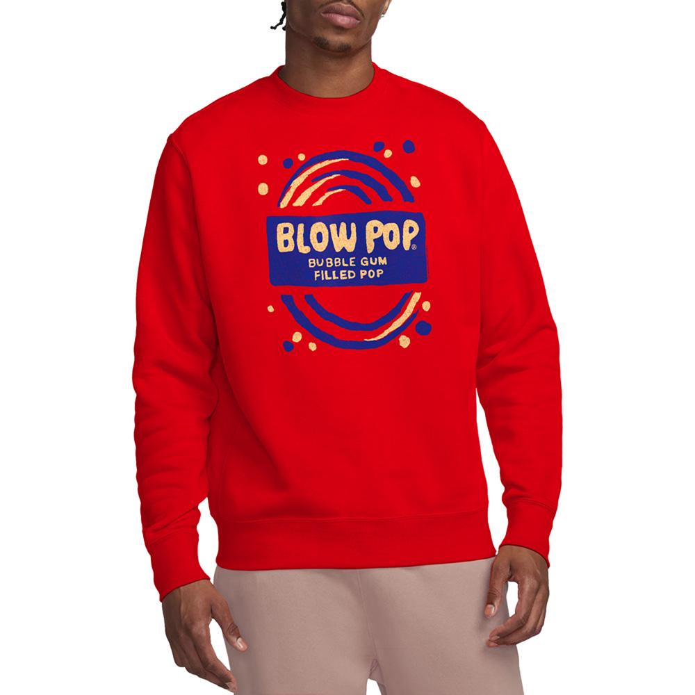 Red - Back - Tootsie Roll Unisex Adult Blow Pop Rough Sweatshirt