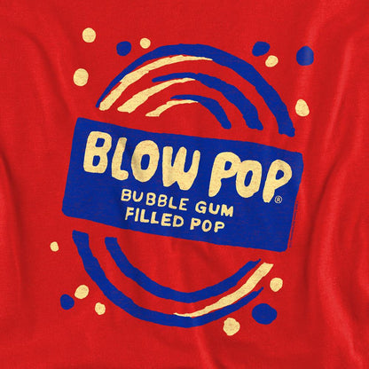 Red - Side - Tootsie Roll Unisex Adult Blow Pop Rough Sweatshirt