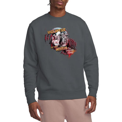Charcoal - Back - The Twilight Zone Unisex Adult Ugliness Is The Norm Sweatshirt