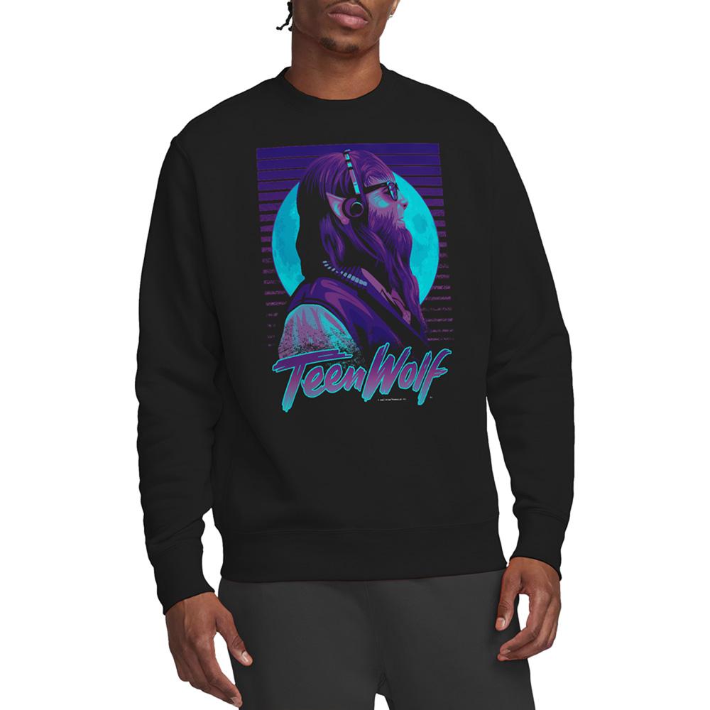 Black - Back - Teen Wolf Unisex Adult Headphones Sweatshirt